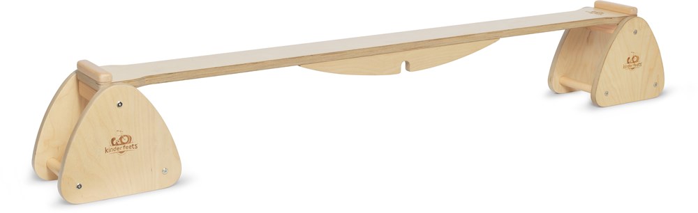 Kinderfeets Seesaw - Rocker: Wooden seesaw with curved supports for play or exercise for children.